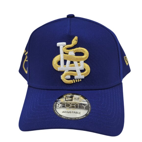 MLB New Era LA Dodgers x Lunar New Year of the Snake Blue Adjustable Cap - Picture 1 of 10